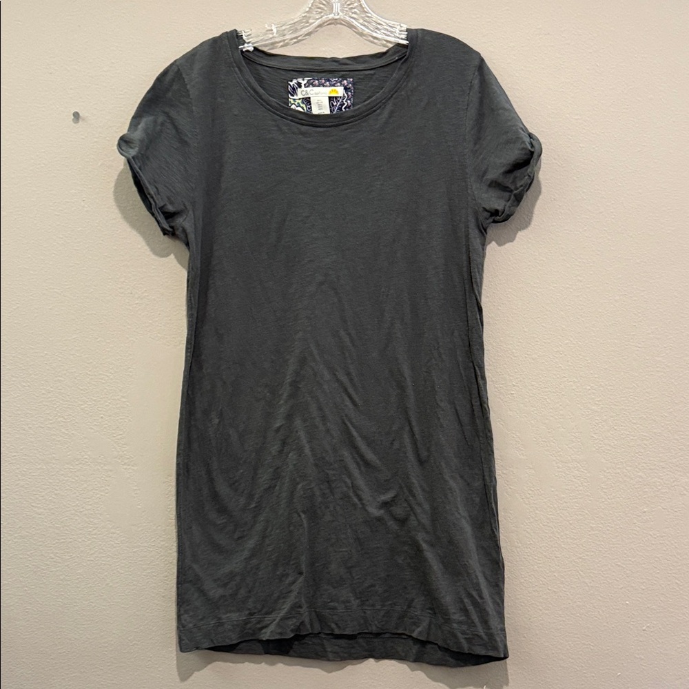 C&C California Charcoal Short Sleeve Dress